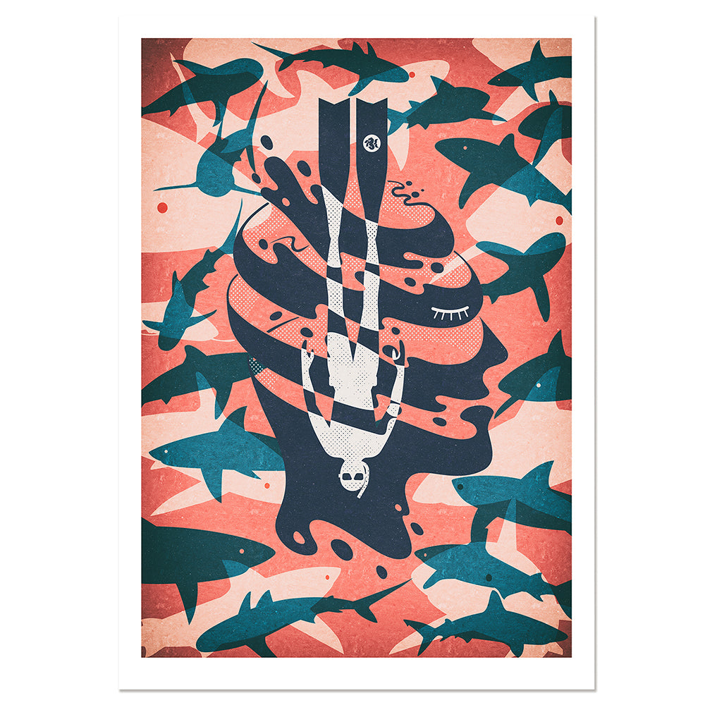 HEAD DIVE ART PRINT