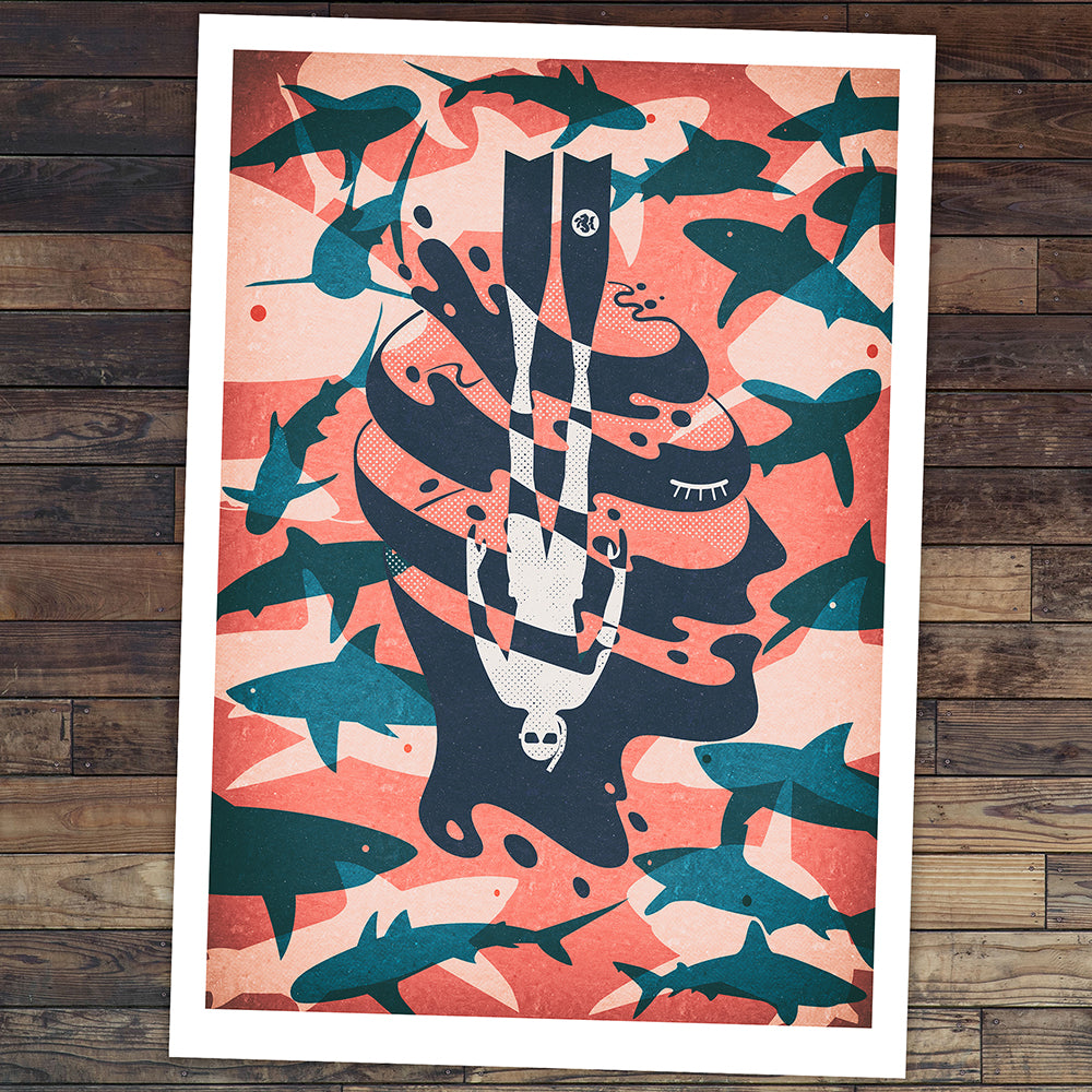 HEAD DIVE ART PRINT
