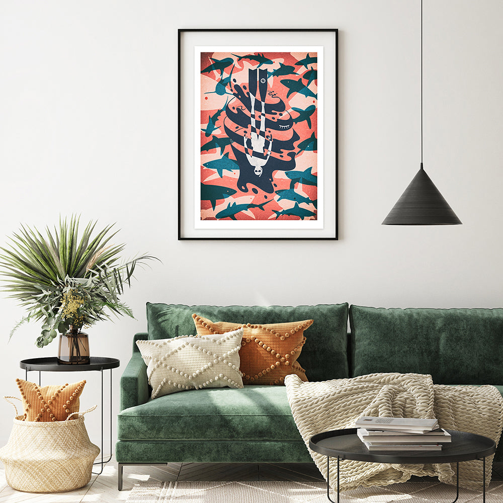 HEAD DIVE ART PRINT