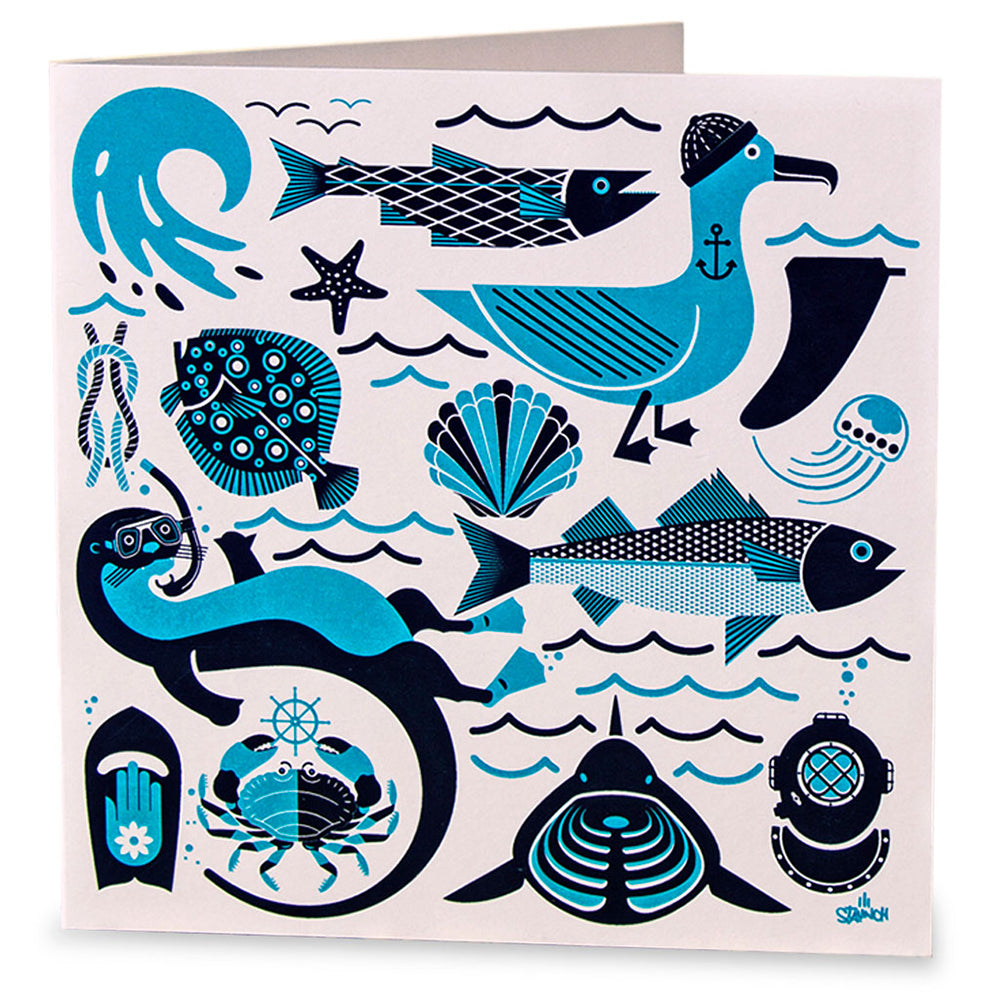 SEA LIFE WRAP & CARD SET