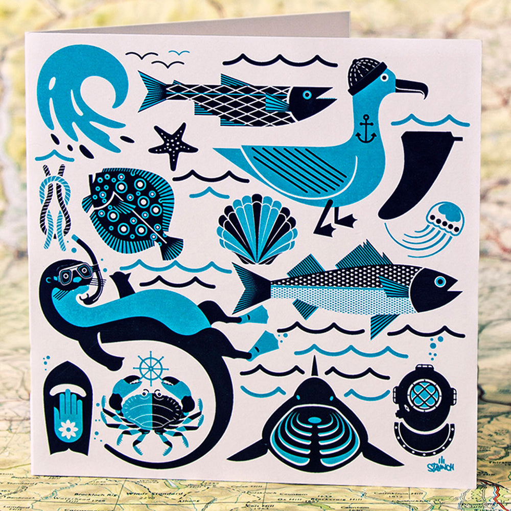 SEA LIFE WRAP & CARD SET